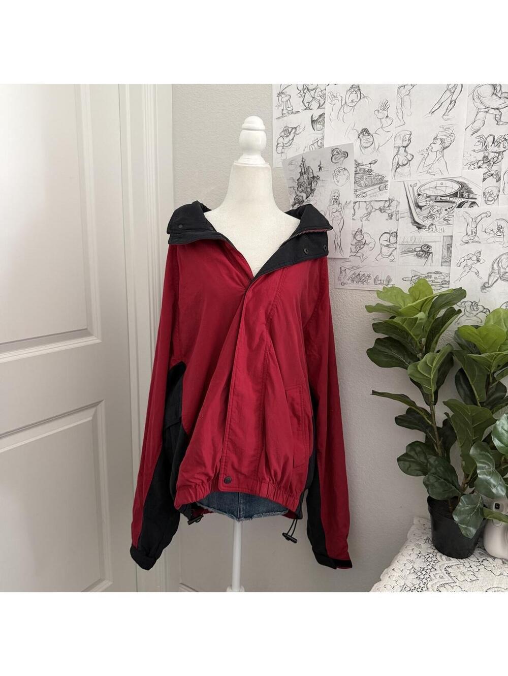 Dockers red & black windbreaker jacket